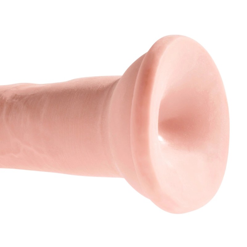 King Cock Plus - Realistyczne Naturalne Dildo Z Przyssawką 20 CM Jasny Kolor Skóry